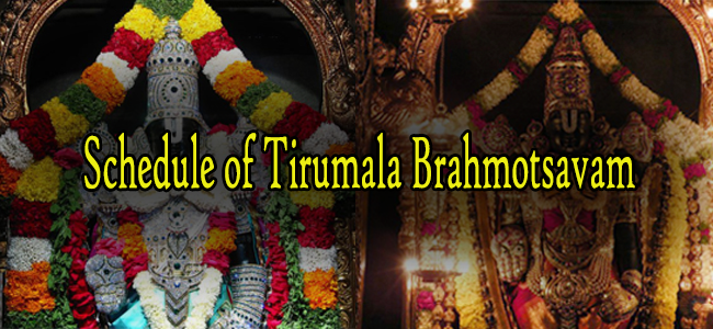 dates and timings of srivari brahmotsavalu